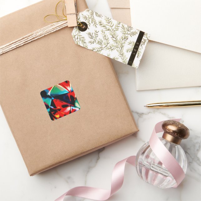 Beautiful Mess Of Colors Square Sticker (Gifting)