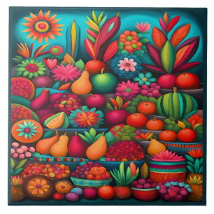 Beautiful Mexican Art Ceramic Tile