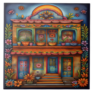 Beautiful Mexican Art Ceramic Tile