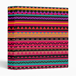 Beautiful Mexican Aztec Colorful Pattern Binder