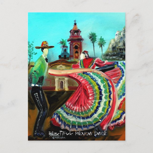 BEAUTIFUL MEXICAN DANCE Postcard (Front)