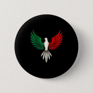 Beautiful Mexican Flag Dove Patriotic Peace Bird A Button