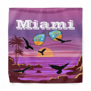 Beautiful Miami beach Florida sunset vacation Bandana