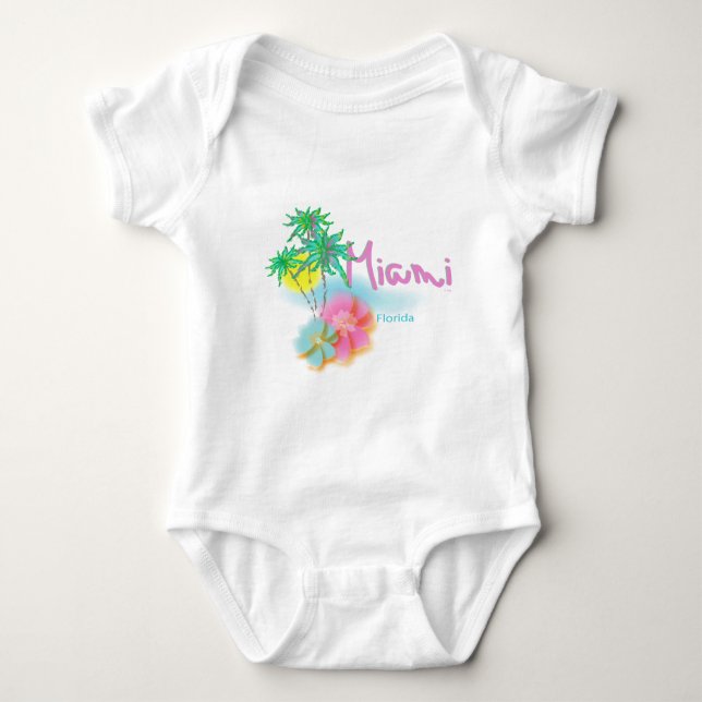 Beautiful Miami Florida Baby Bodysuit (Front)