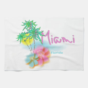 Beautiful Miami Florida Kitchen Towel