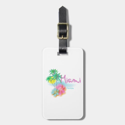 Beautiful Miami Florida Luggage Tag