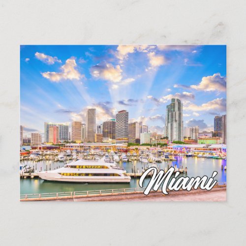 Beautiful Miami Florida USA Postcard
