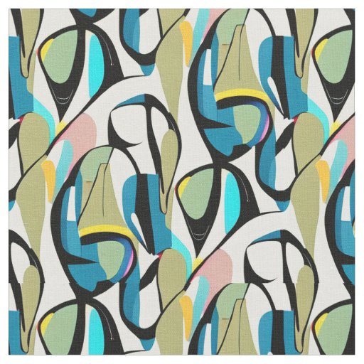 Beautiful Mid Century Pattern Fabric