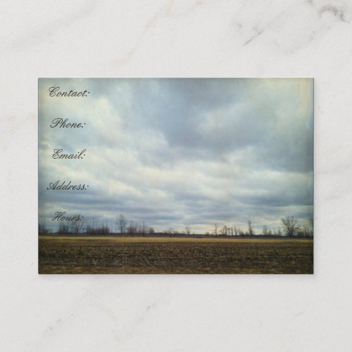 Beautiful Midwestern Farmland Field Business Card Zazzle