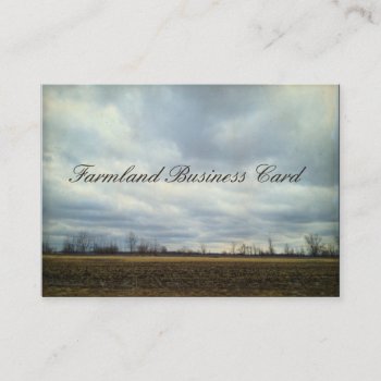 Beautiful Midwestern Farmland Field Business Card by camcguire at Zazzle