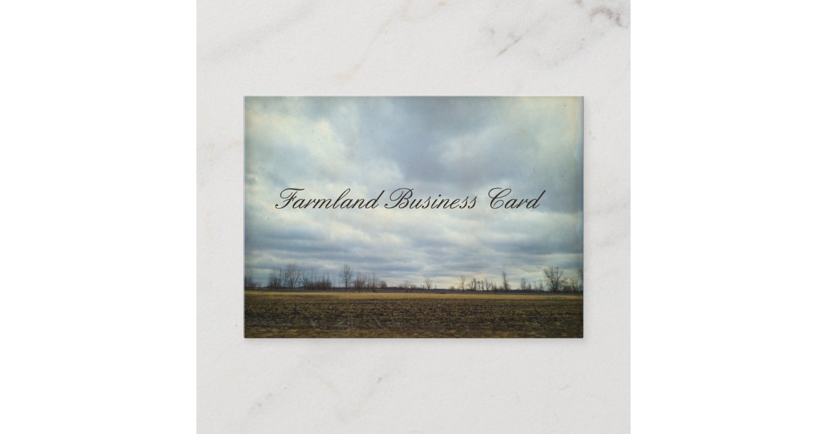 Beautiful Midwestern Farmland Field Business Card Zazzle