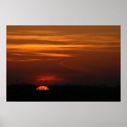 Beautiful Midwestern Sunset Poster