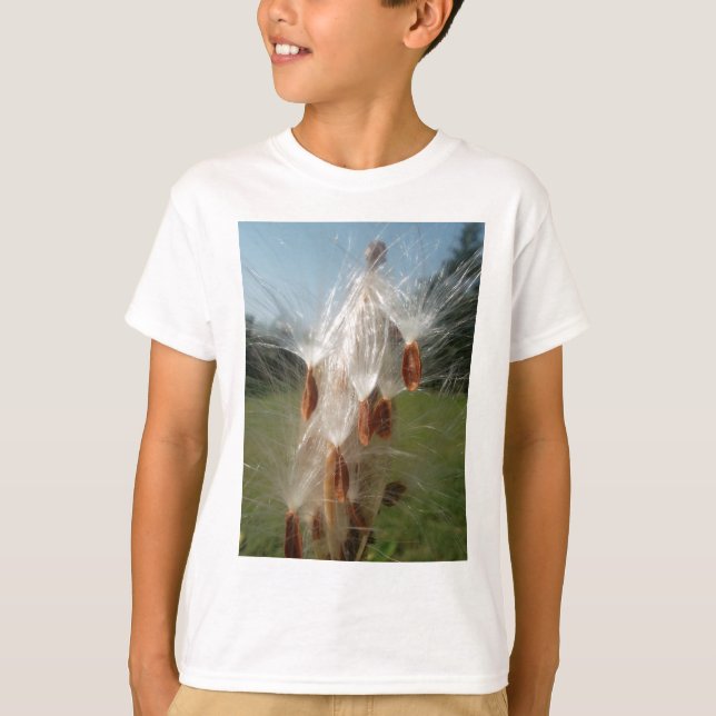 Beautiful Milkweed Magic: A Skyward Flight Design T-Shirt (Front)