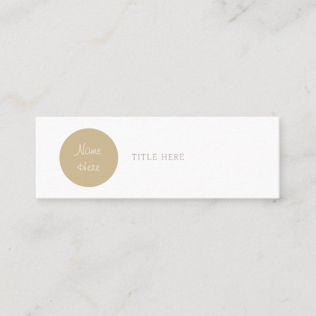 Beautiful Minimalist Circle Mini Business Cards (Front)