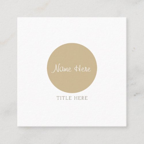 Beautiful Minimalist Circle Square Business Cards