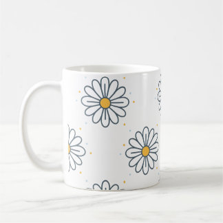 Beautiful, minimalist daisies coffee mug
