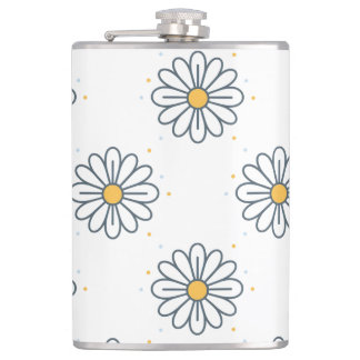 Beautiful, minimalist daisies flask