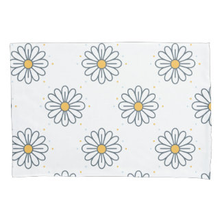 Beautiful, minimalist daisies pillow case
