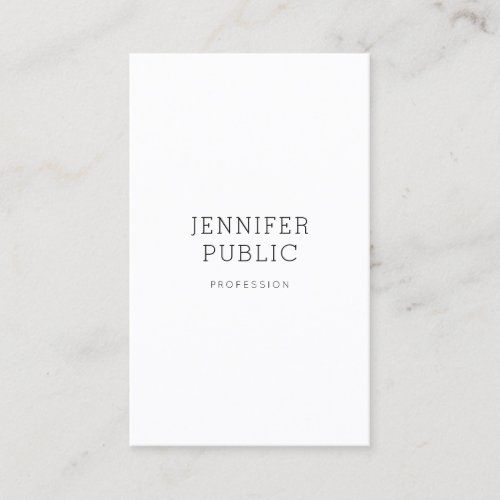 Beautiful Minimalist Design Trendy Plain Modern Business Card