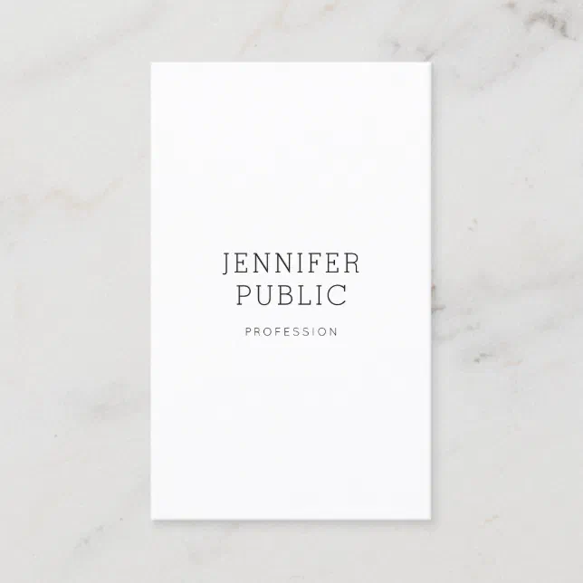 Beautiful Minimalist Design Trendy Plain Modern Business Card | Zazzle