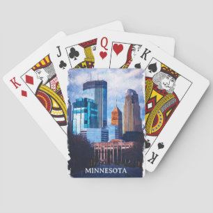 Beautiful Minneapolis Minnesota Skyline Poker Cards
