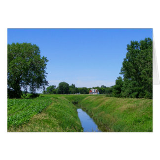 Beautiful Minnesota farm irrigation ditch photo Cards