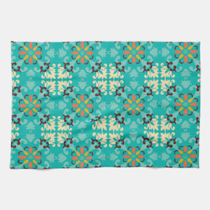 💚💛 Beautiful mint and yellow Azulejos, Kitchen Towel