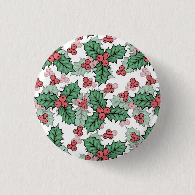 Beautiful Mistletoe Beverage Button (Front)