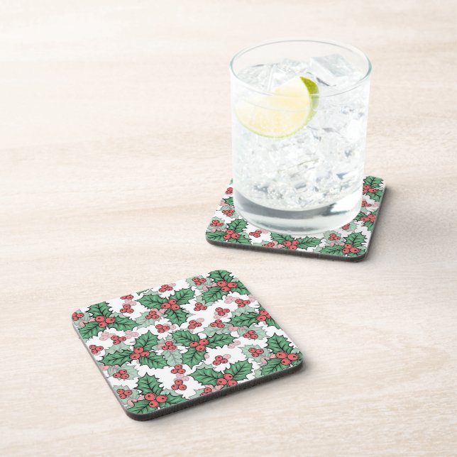 Beautiful Mistletoe Beverage Coaster (Right Side)