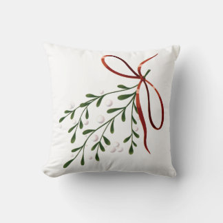 Beautiful Mistletoe Throw Pillow