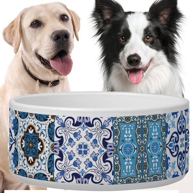 🤩 Beautiful mix of Azulejos dog Bowl (Creator Uploaded)