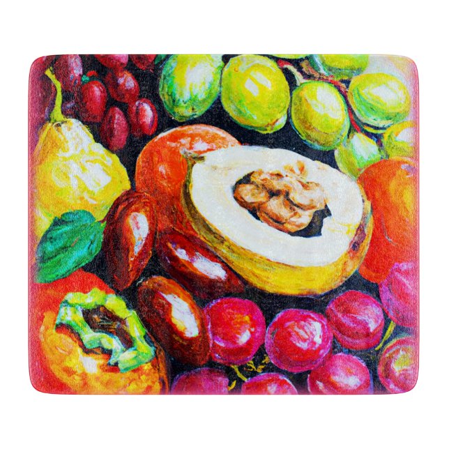 Beautiful Mixture of Grape Fruit Painting. Buy Now Cutting Board (Front)