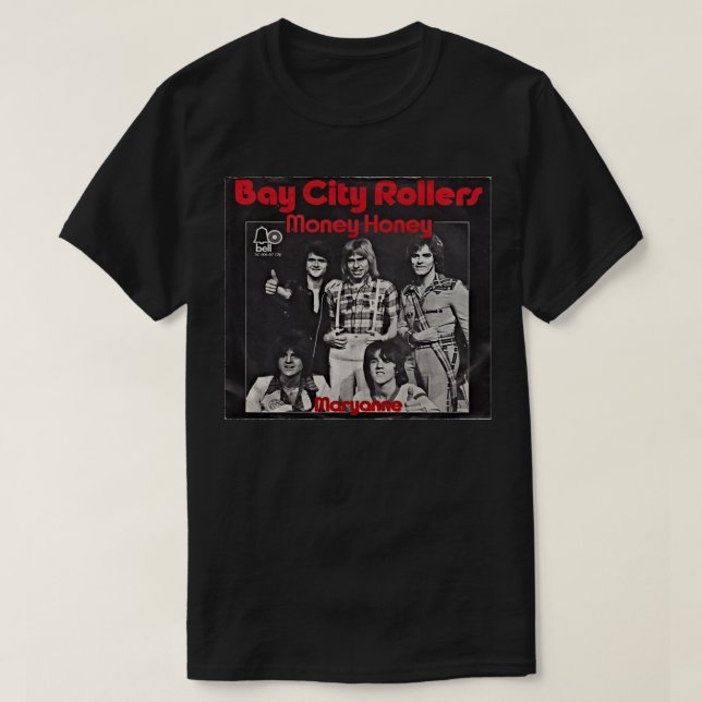 Beautiful Model Band Bay City Rollers Music Rock   T-Shirt (Design Front)