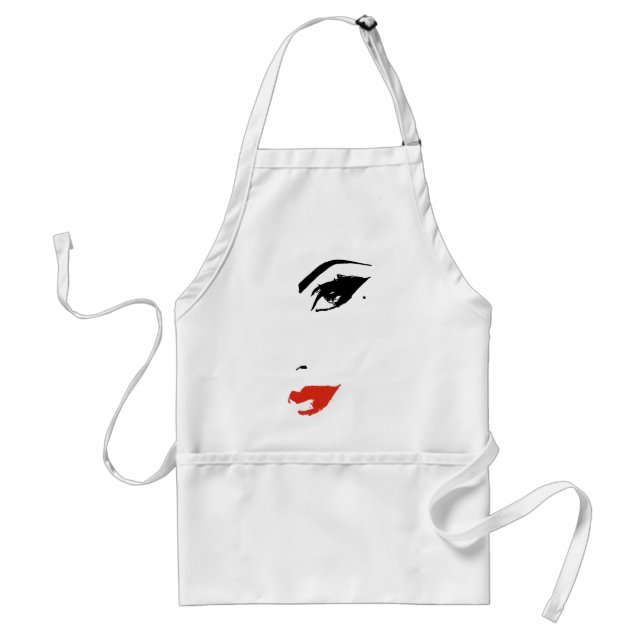 Beautiful Model Face Adult Apron (Front)