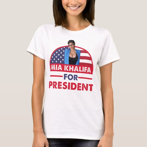 Beautiful Model Mia Khalifa Awesome For Movie Fans T_Shirt