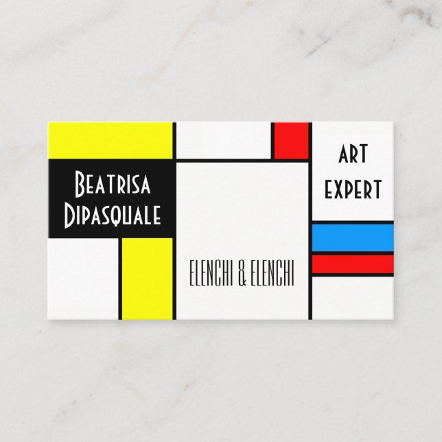 Beautiful Modern Art unique customizable Business Card (Front)