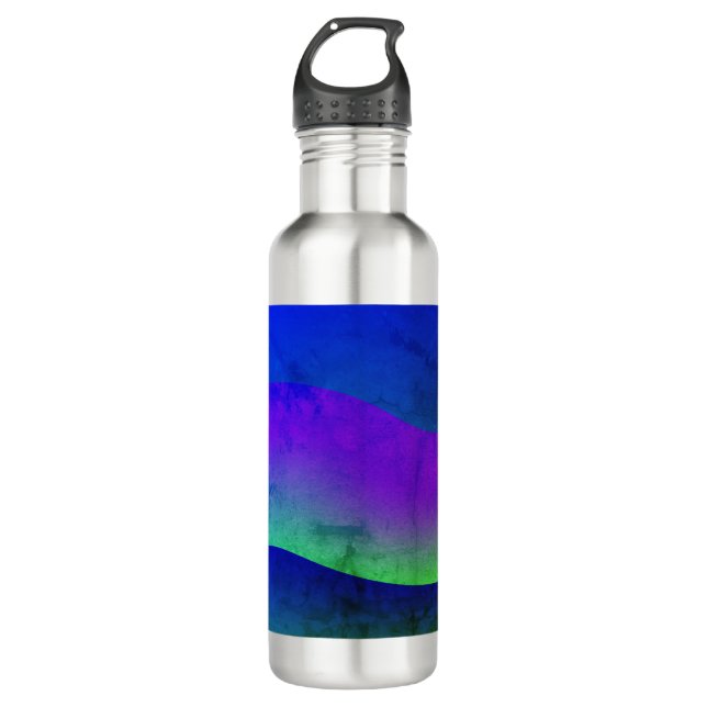 Beautiful Modern Art Wave Design Water Bottle (Front)