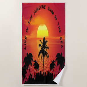 Beautiful Modern Beach Sunsets Towel