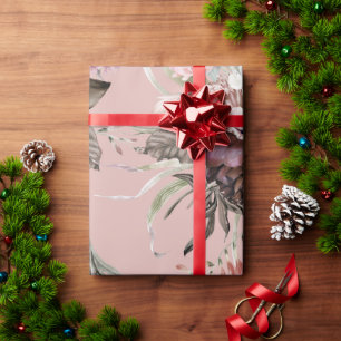 Beautiful Modern Blush Floral Pattern Gift Wrapping Paper