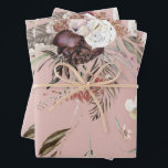 Beautiful Modern Blush Floral Pattern Gift Wrapping Paper Sheets<br><div class="desc">A beautifully modern floral pattern design on a blush pink background will create an outstanding gift-giving celebration.  Ideal for weddings,  bridal showers,  birthdays,  and more.</div>