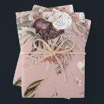 Beautiful Modern Blush Floral Pattern Gift Wrapping Paper Sheets<br><div class="desc">A beautifully modern floral pattern design on a blush pink background will create an outstanding gift-giving celebration.  Ideal for weddings,  bridal showers,  birthdays,  and more.</div>