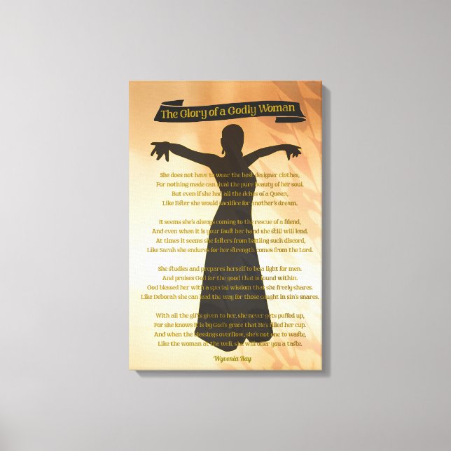 Beautiful Modern Christian Spiritual Woman Canvas Print (Front)