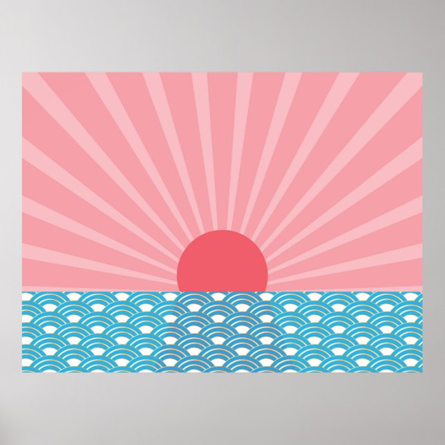 Beautiful modern design of new year sunrise poster (Front)