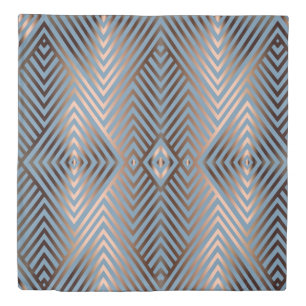 Beautiful modern elegant steel blue and sand color duvet cover