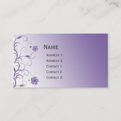 Customizable Beautiful modern floral design business card template