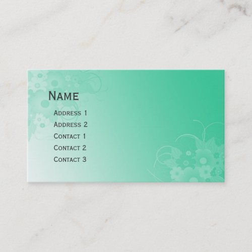 Beautiful modern floral design pocket calendar business cards