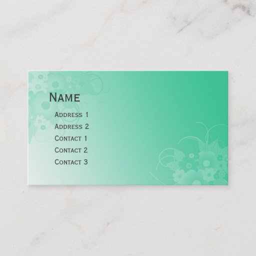 Customizable Beautiful modern floral design pocket calendar business cards