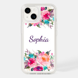 Beautiful Modern Floral Roses Stylish OtterBox iPhone 14 Case