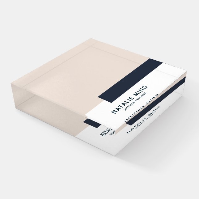 Beautiful Modern Geometric Paperweight (Angled)