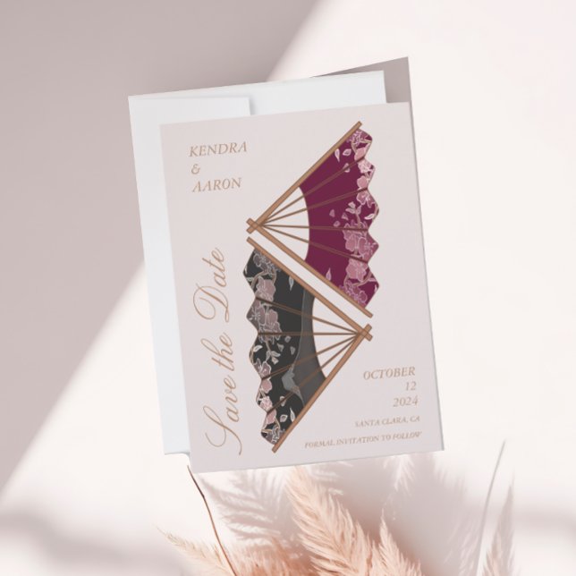 Beautiful Modern Japanese Wedding Save The Date Invitation (Creator Uploaded)